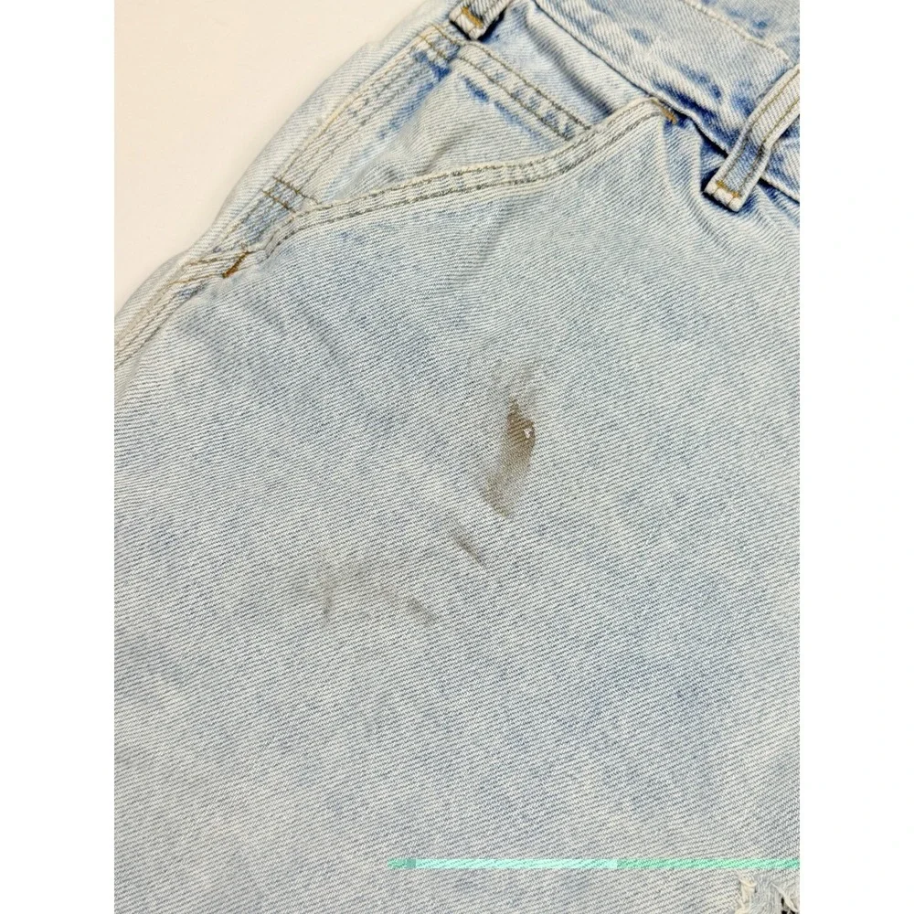Carhartt B29 STW Carpenter Shorts Men's 34 Light Wash Denim Work Utility Distres